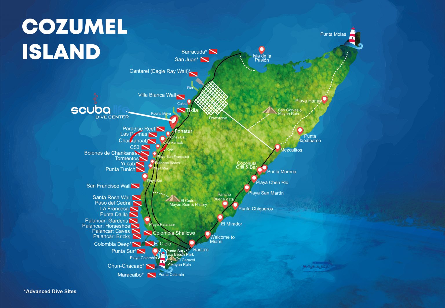 Dive Sites Scuba Life Cozumel Cozumel Scuba Diving Snorkeling