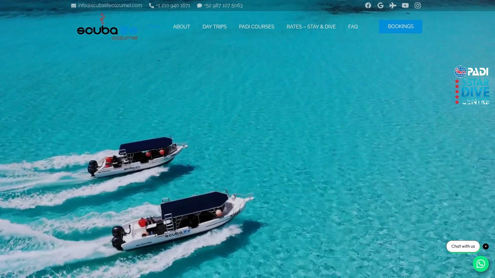 Screenshot from https://www.scubalifecozumel.com