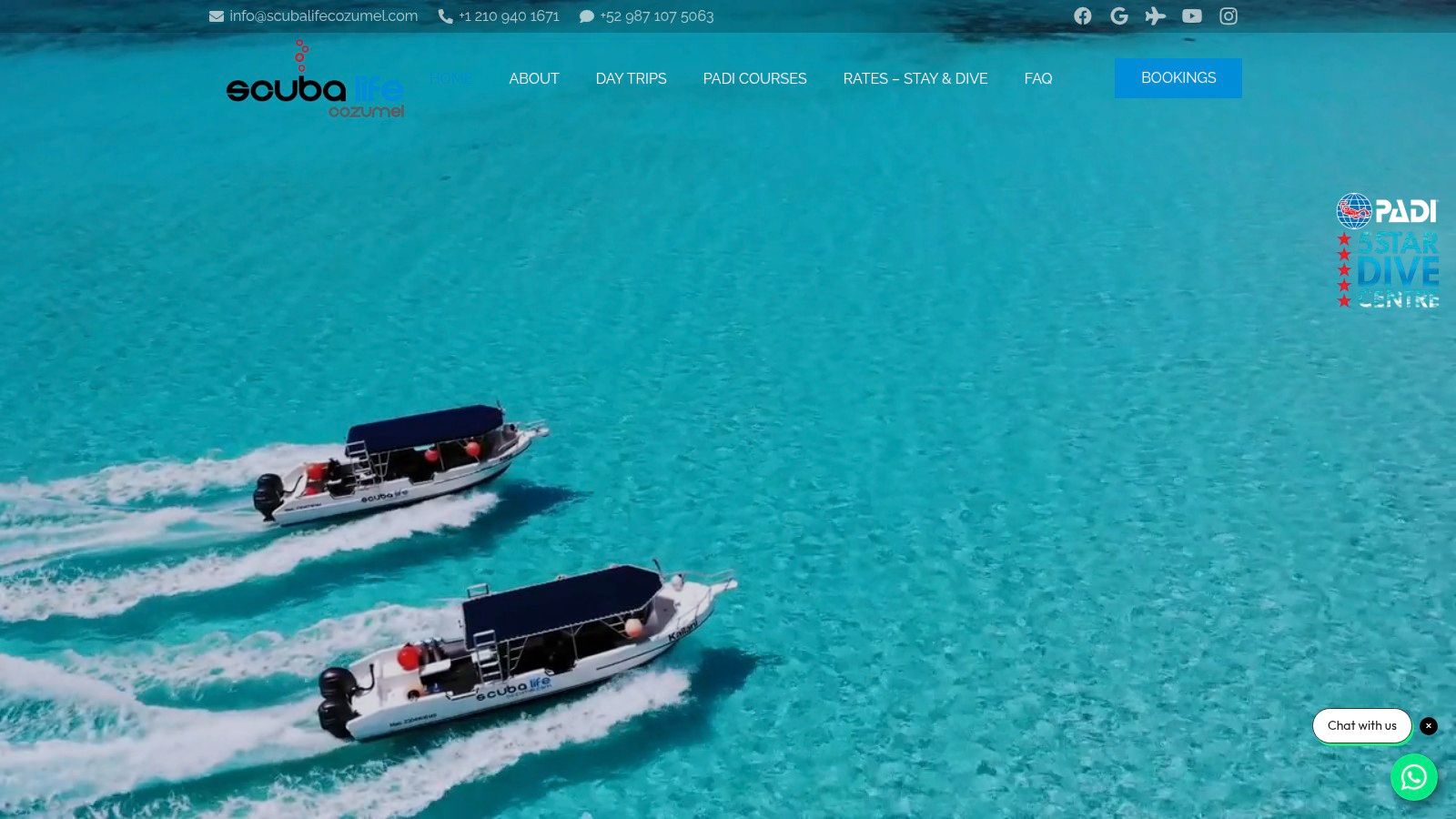 Screenshot from https://www.scubalifecozumel.com