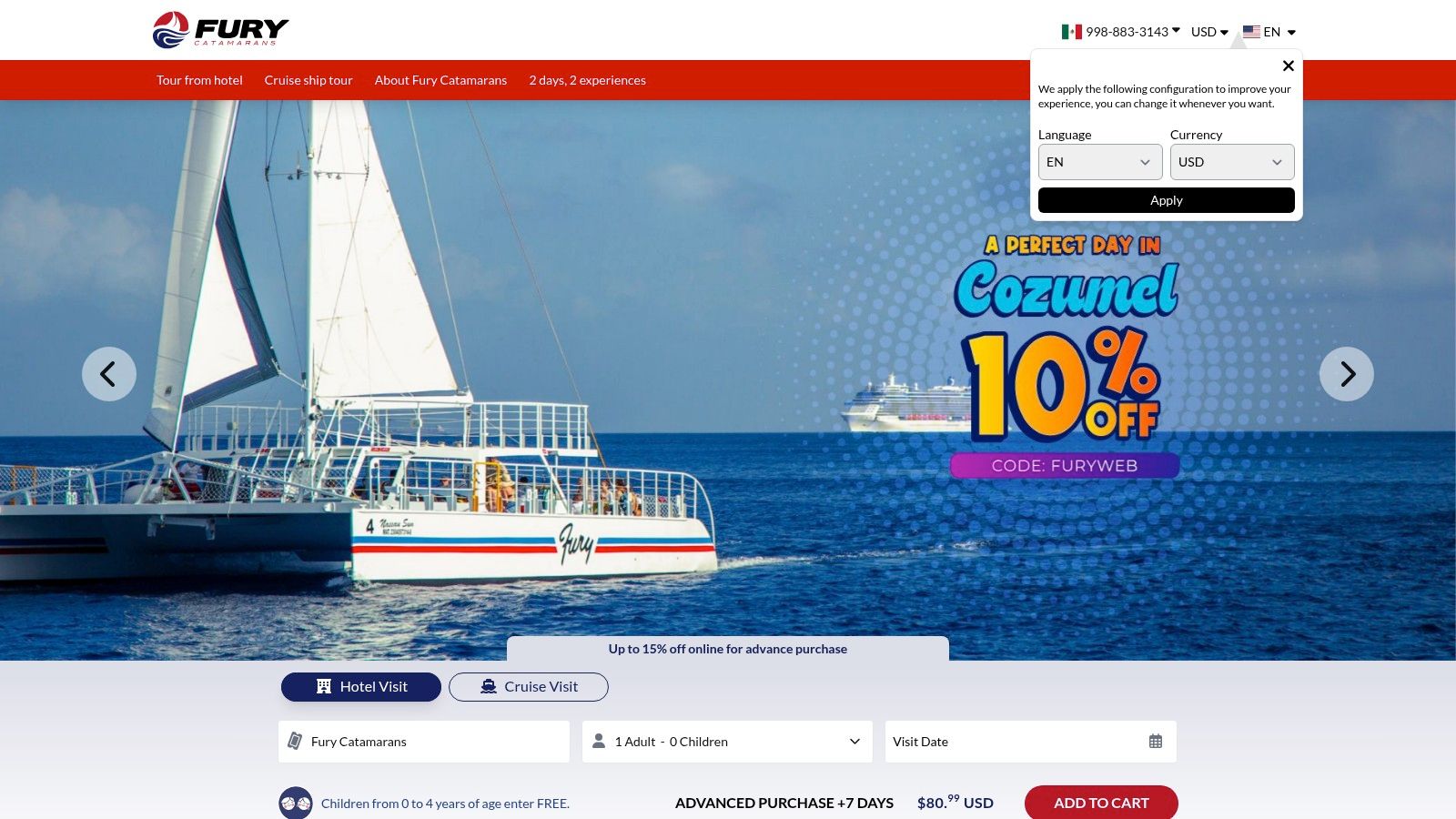Fury Catamarans Cozumel